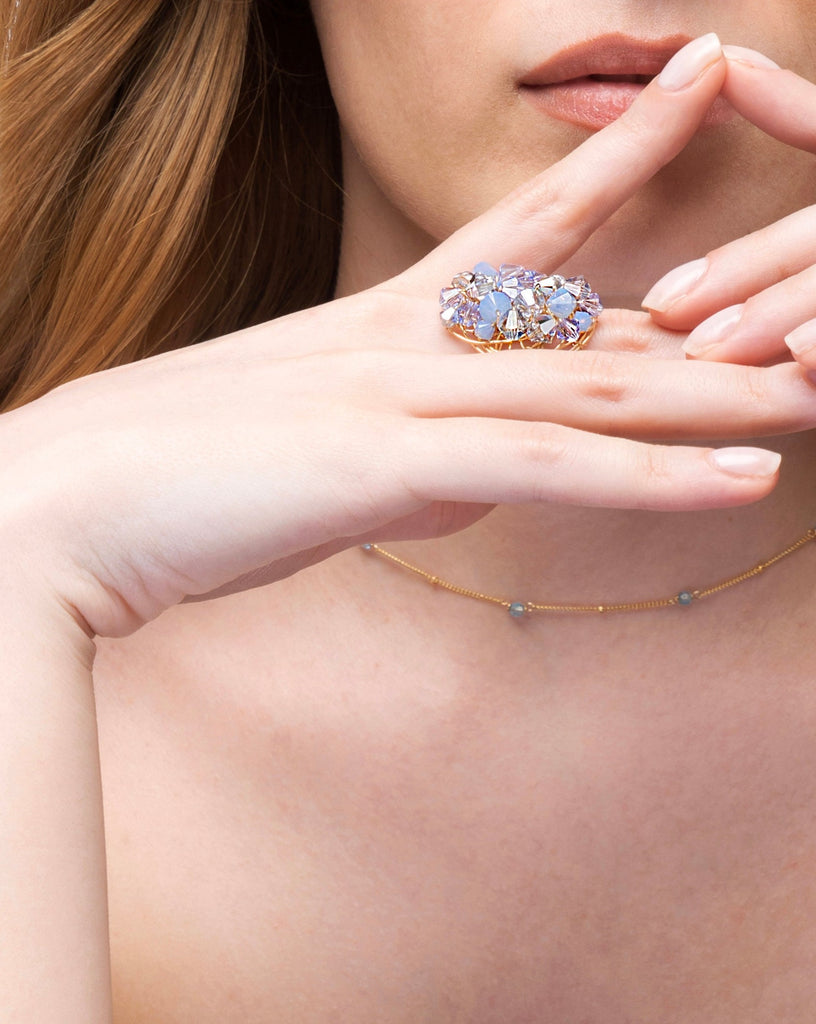 Lavender gold ring by Desideri design