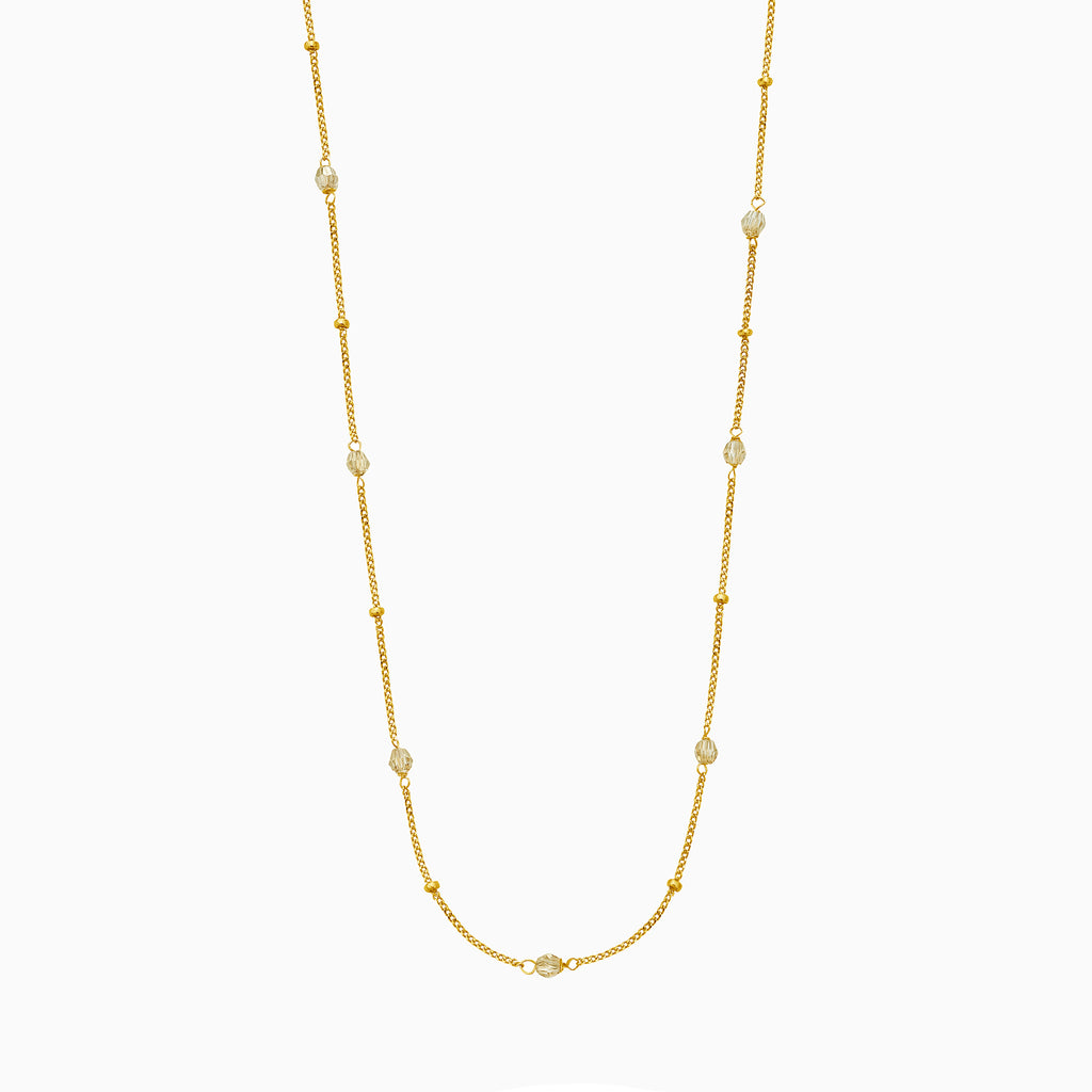 14k gold satellite beads necklace 