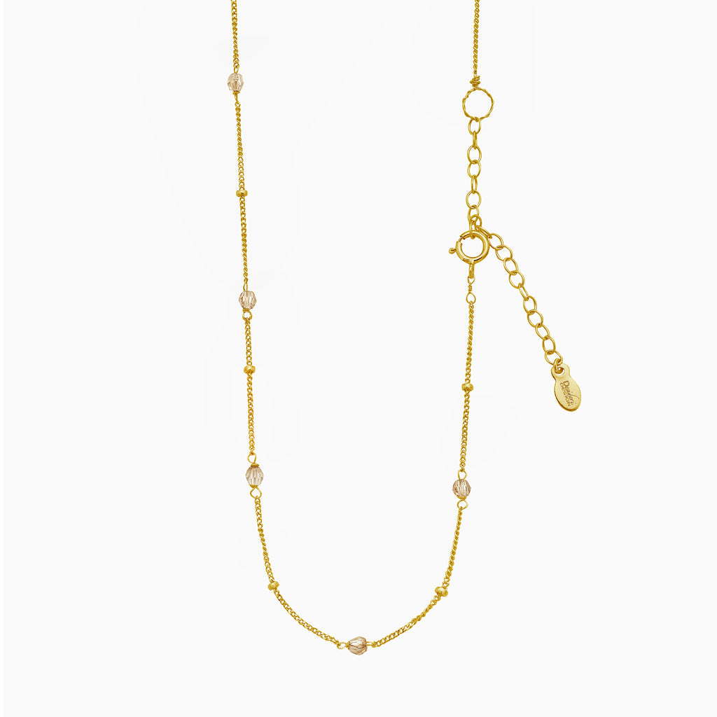 14k gold satellite beads necklace