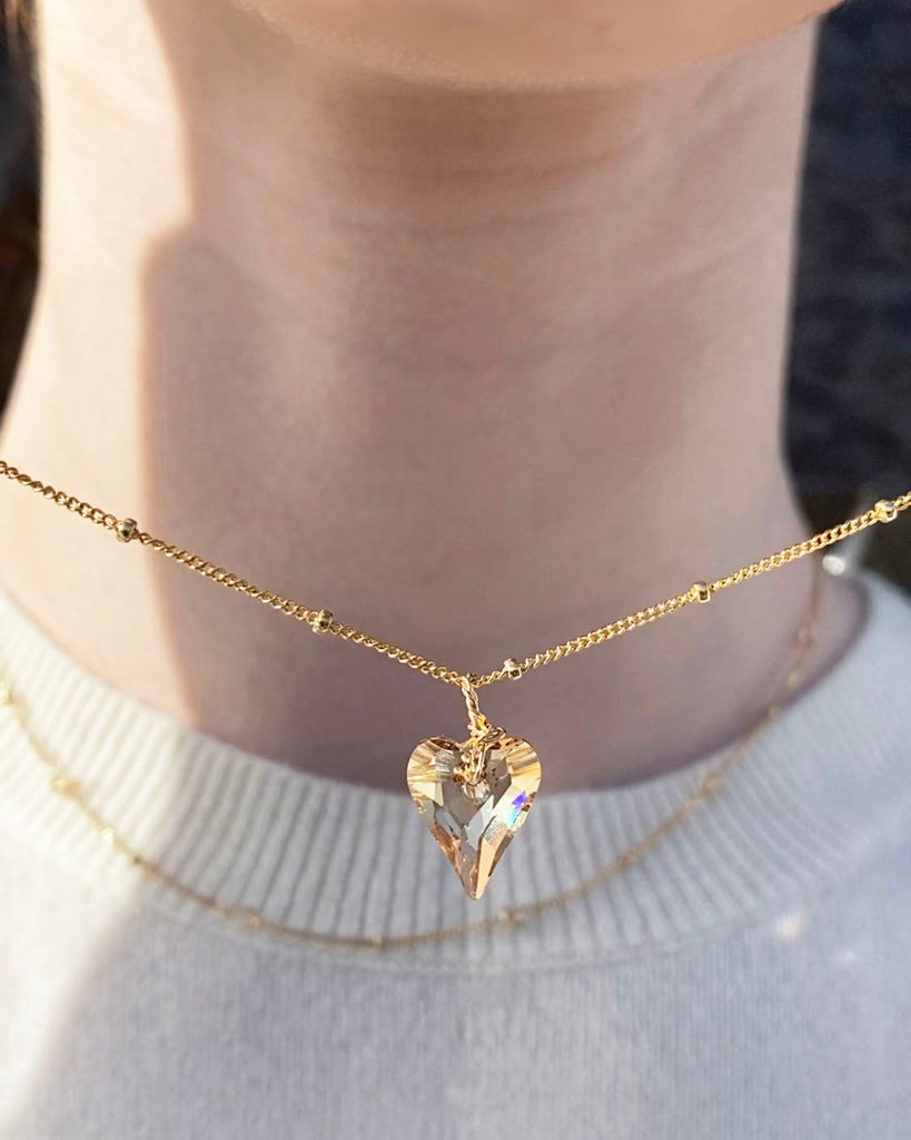 14k gold heart pendant