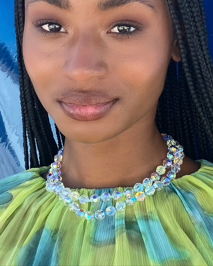 Sparkly crystals necklaces desideri design