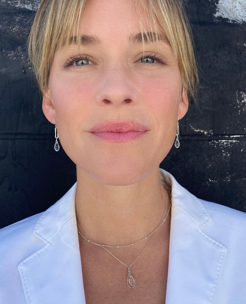 silver and clear crystals jewelry collection