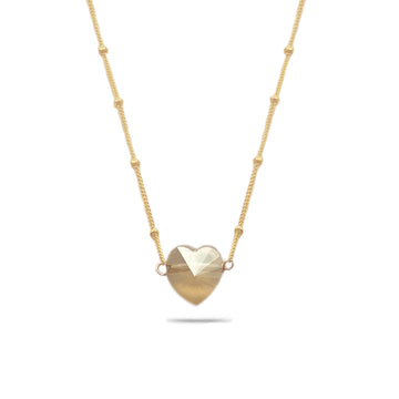 Gold heart necklace desideri design