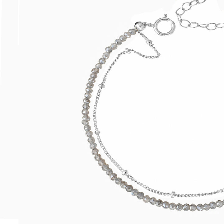 labradorite silver bracelet