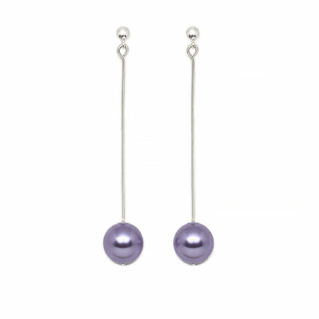 Lavender bar silver earrings. Emily in pAris style