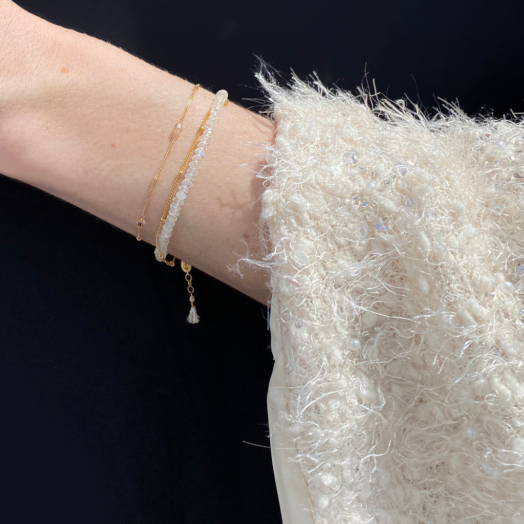 Moonstone gold bracelet. Desideri design