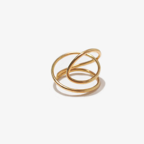 swirl ring in yellow gold filled 3 ring bands in one. stackable ring