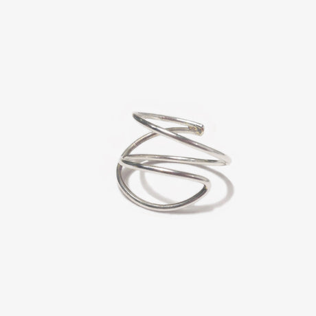 sterling silver swirl ring 3 rings band in one stackable ring style