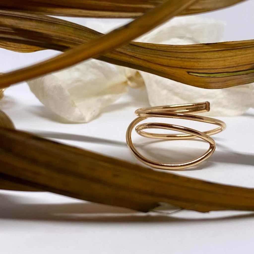 Triple gold band ring 