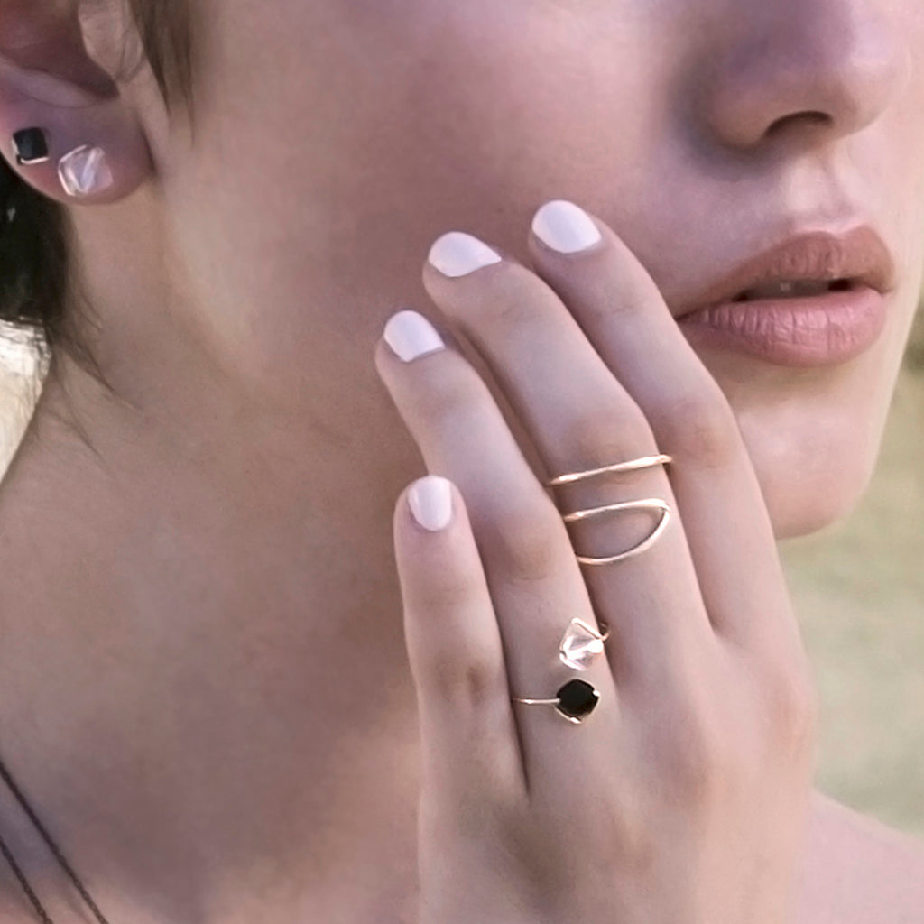 Triple gold band rings